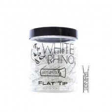 White Rhino Flat tips jar 100 tips