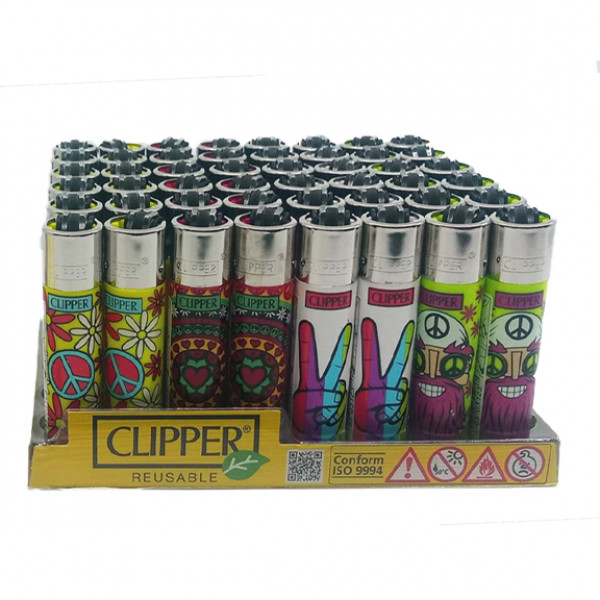 Lighter Clipper New ratational Hippie Design 48pc