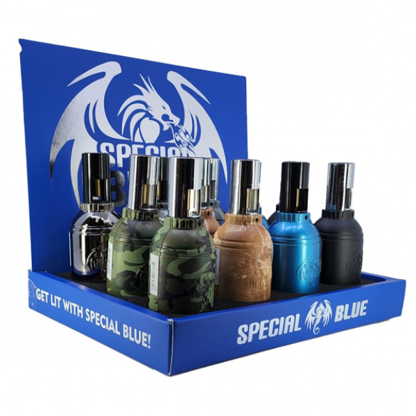 Special Blue GRENADE Torch Lighter 12-Pcs/Box