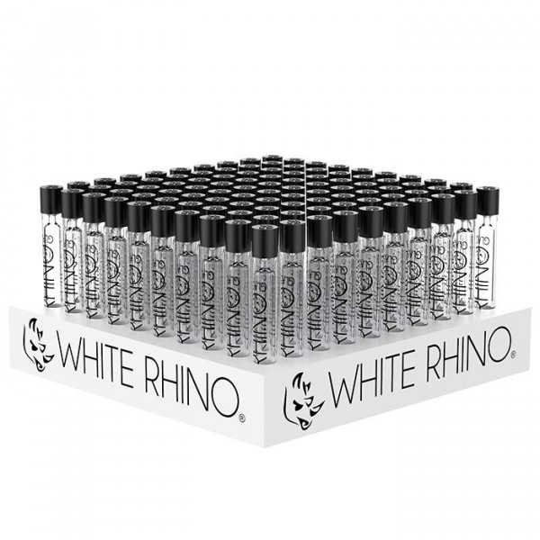 White Rhino Rubber cap chillums 100 in box