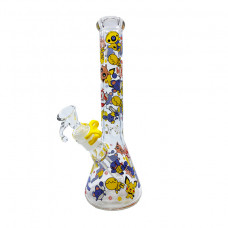 Waterpipe GOG 10in Mix Color Mix Print 14.5mm Thinkness 5mm