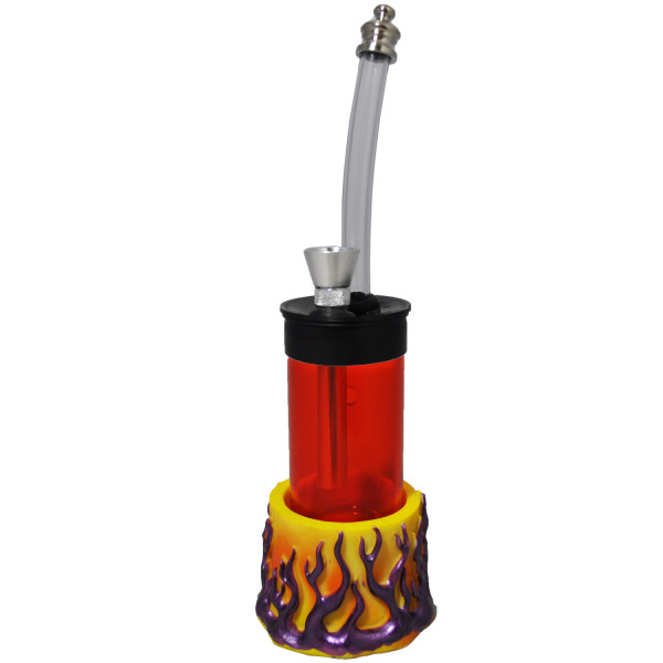 Acrylic Mini Hookah 5" with Flame Base