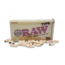 Rolling Papers Raw Pre Rolled Tips in Tin 100pc/Tin