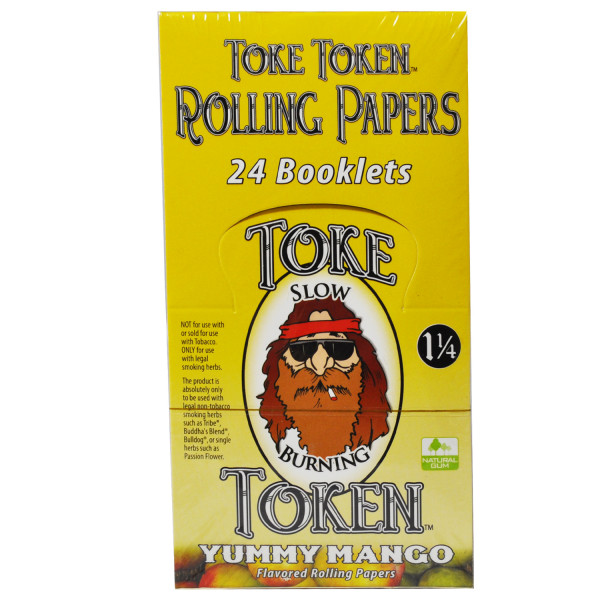 Rolling Papers Toke Token Yummy Mango Flavor 1 1/4
