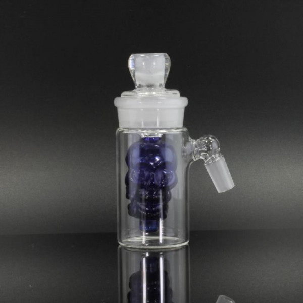 Ash Catcher Glass w/Removeable Top Skull 14mm