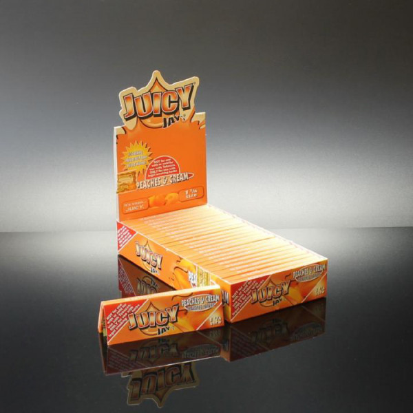 Rolling Papers Juicy Jay's 1 1/4 Peaches & Cream  24/box