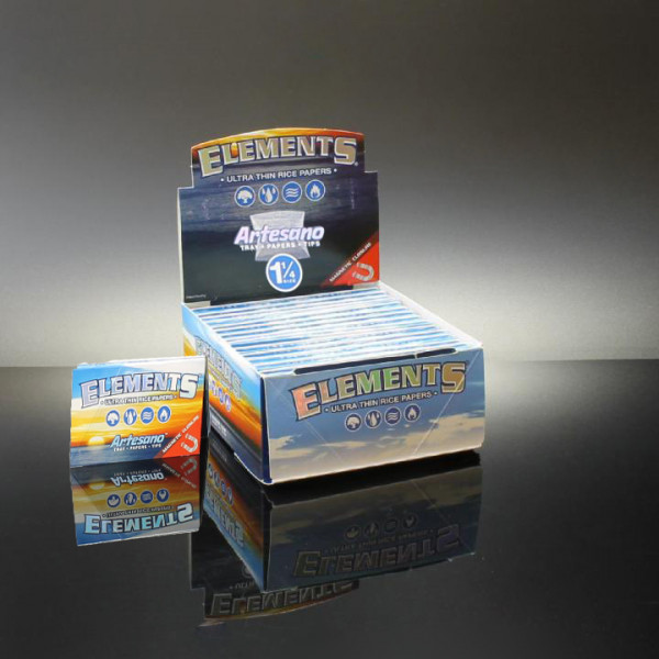 Rolling Papers Elements Ultra Thin Rice 1 1/4 15PK/BOX