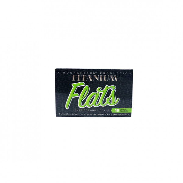 Hookah Titanium Charcoal Flats 16pc/Box