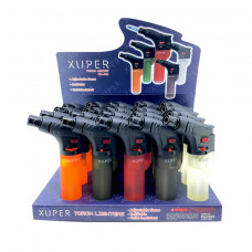Lighter Torch Xuper Angled Transparency Finish 20pc/Pk