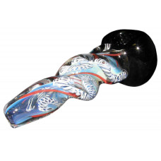 Pipe Glass 4" BlackSpoon W/Twisted Tube Design In Asst. Colo