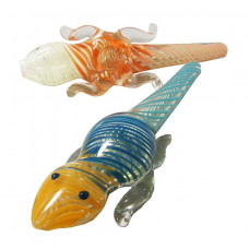 Pipe Glass Animal Lizard Asst Colors