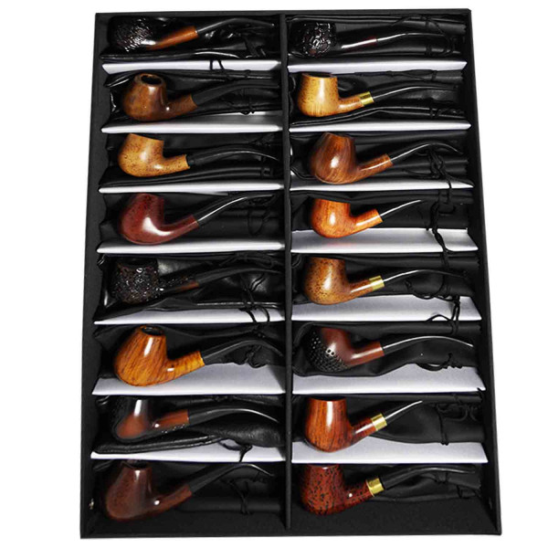 Pipe Wood Sherlock Asst Design w/display 16ct.