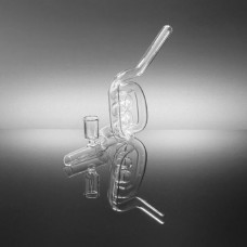 Steam Roller Glass Clear 3 Bubble 8" Double Curve (2-8)