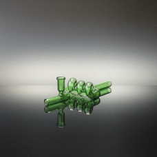 Steam Roller Glass Green 3 Bubble 6"  Flat (2-11C)