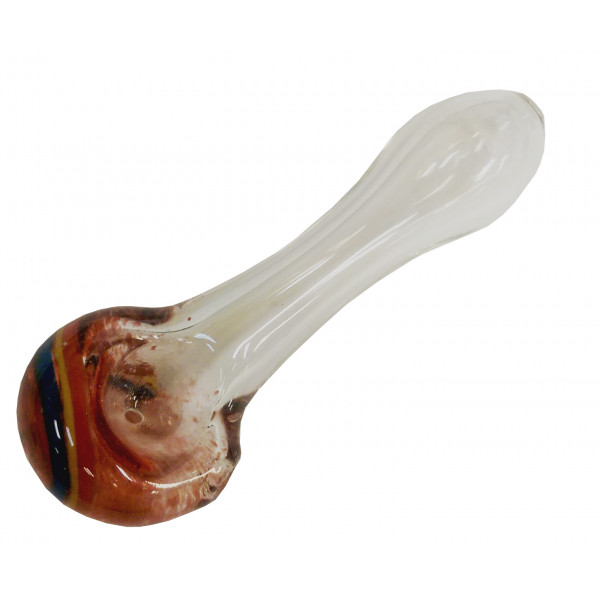 Pipe Glass 4" Clear Handle w/Colored Top