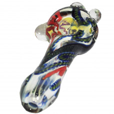 Pipe Glass 4" I/O Gold Fumed w/Glitter Assorted Color