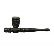 Pipe Wood 4" In Black Color Hand Crafted Design