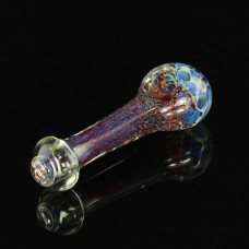 Pipe Glass 3.5"  Frosted w/Gold Fumed