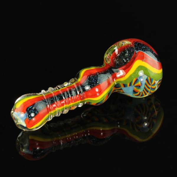 Pipe Glass 5.5" Rasta w/Dicro