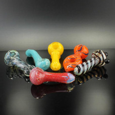 Pipe Glass 5" Frosted In Asst. Designs and Colors ( 100 gram