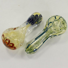 Pipe Glass Spoon Inside ou Heavyt 4" Assorted (A).