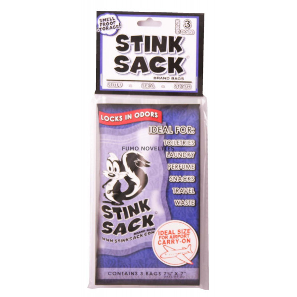 Stink Sack 7x7.5'  Clear 3 Bags Smell Proof Bags