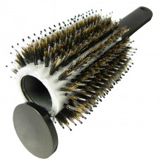 Safe Can Hair Brush With Hidden Safe Black & Silver