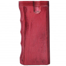 Tobacco Wood Box 4" Red Color w/One Grip