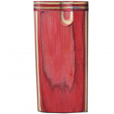 Tobacco Wood Box 4" Pink & Wood Color Plain