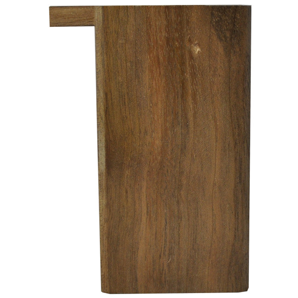 Tobacco Wood Box 3" Wood Color Plain Rectangle Shape