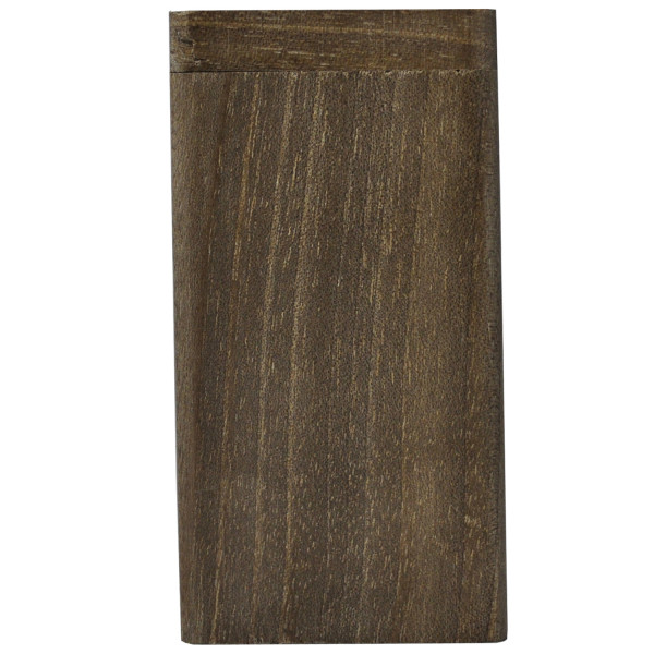 Tobacco Wood Box 3" Dark Wood Color Plain Rectangle Shape