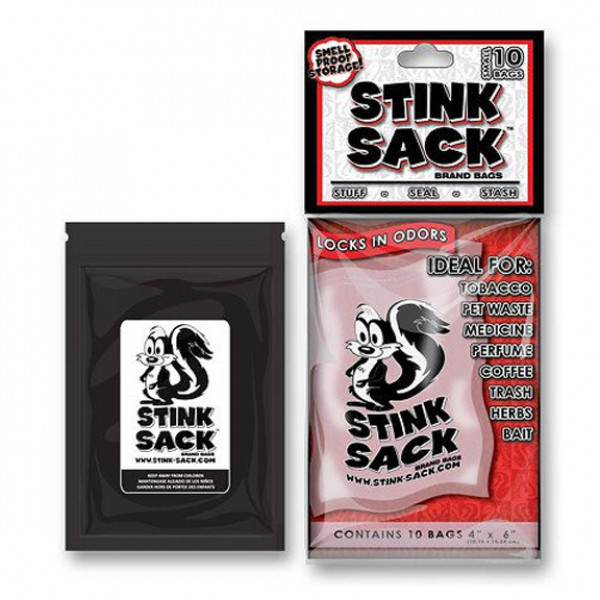 Stink Sack 10 Small Black bags Smell Proof