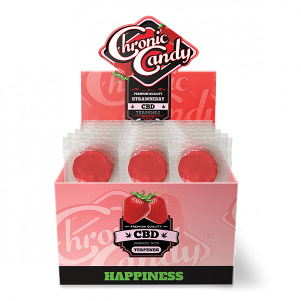 Chronic Candy Lollipop 60pc/ Box Strawberry
