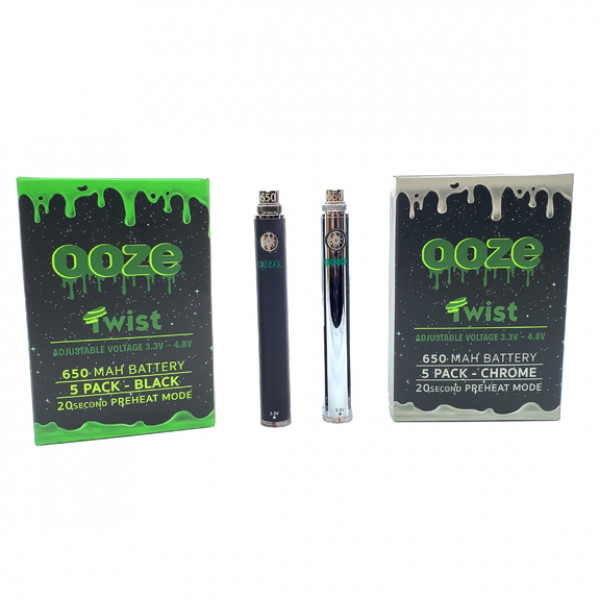 Ooze Twist 650Mah Battery 5pack