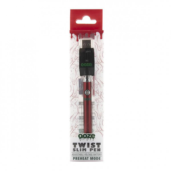 Ooze Slim Pen Touchless Battery + USB Red color