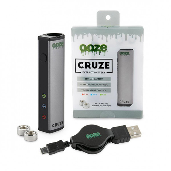 Ooze Cruze Extract Battery 650 Mah Temperature Control- Silve
