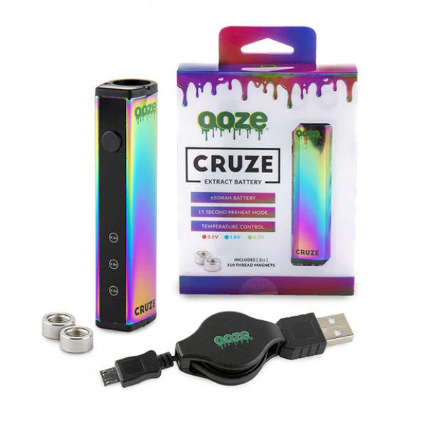Ooze Cruze Extract Battery 650 Mah Temperature Control- Rainb