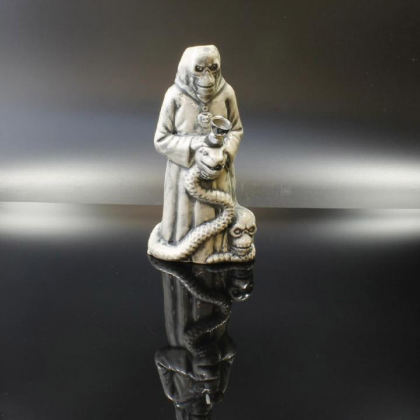 Ceramic Water Pipe 9.5" Death w/Snake