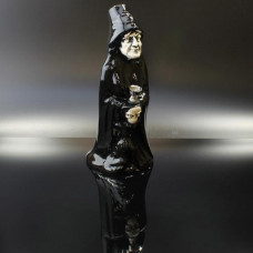 Ceramic Water Pipe 9.5" Black Witch