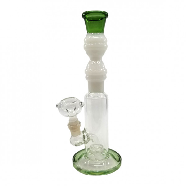 Water Pipe GOG 10"  Clear & Frosted Streight