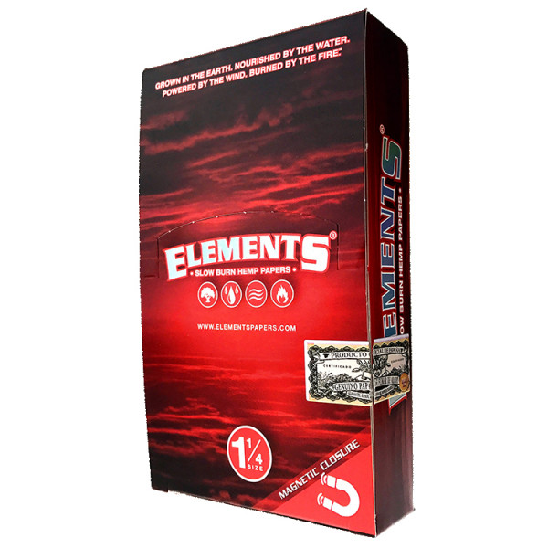 Rolling paper Elemnets hemp 1 1/4 magnetic closure 25/box