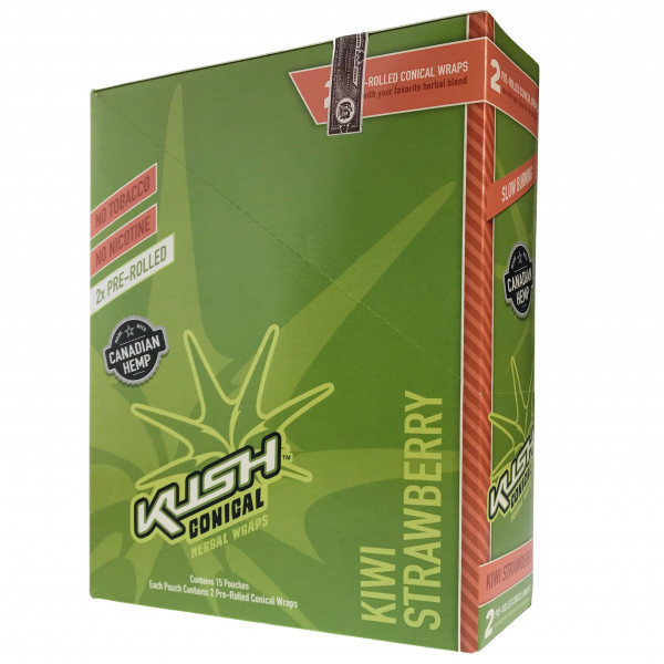 Rolling Papers Kush Cone Wraps "Kiwi Strawberry" 2pouch