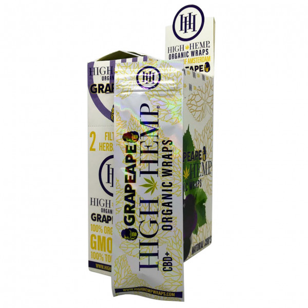 Rolling Papers High Hemp Organic Wraps Grape Flv