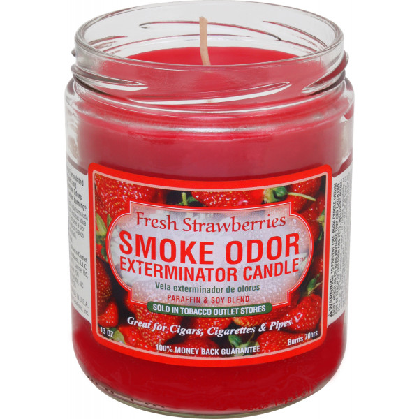 Smoke Odor "FRESH STRAWBERRIES" Exterminator Candle
