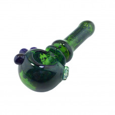 Pipe Glass 6" Green Fancy 120g