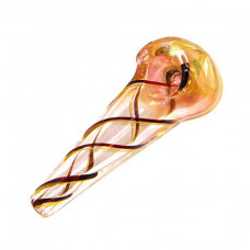 Glass Pipe Gold Fumed Double Blown In Asst